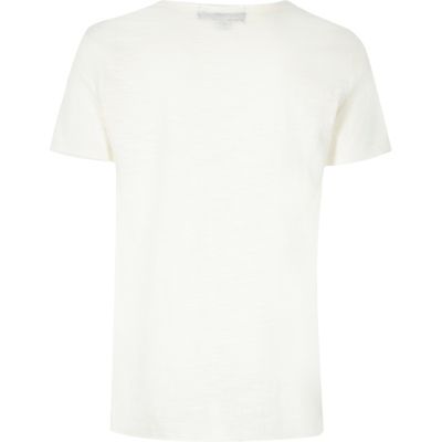 Boys white abstract print t-shirt